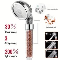 1/2/3 Pcs Ducha De Filtragem Iônica Alta Pressão Para Lavatorio De Salao
