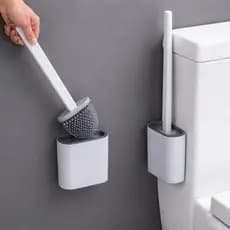 Banheiro Escova Sanitária Silicone Suporte Reservatório Antiodor Compacta