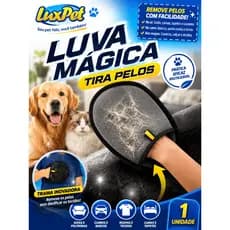 Luva Mágica Tira Pelos Removedor De Pelos Cachorro Gato Sofá Roupa Carro Reutilizável + Bolinha Brinde