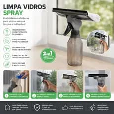 Rodo Spray Limpa E Seca Vidros 3 Em 1 250ml Multiuso MOP Limpador