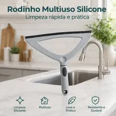 Kit Rodinho de Pia Silicone Limpeza Vidro Box Janela Multiuso Resistente