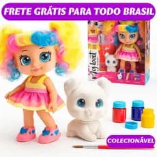 Boneca Coleção Brave Girls Pintura com Acessórios Tinta Colorida Atóxica Brinquedo para Criança