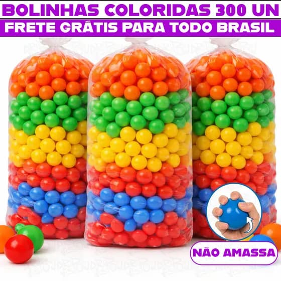 Bolinhas Para Piscina De Bolinhas Infantil 200 Unidades Coloridas 76mm Pronta Entrega Envio Imediato