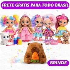 Boneca Princesa Infantil Articulada Com Vestido e Acessórios Brinquedo Para Crianças