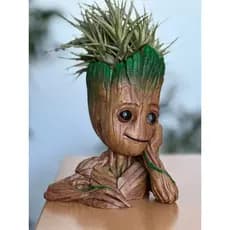 Baby Groot Vaso Planta Caneta Decoração 10cm Marvel