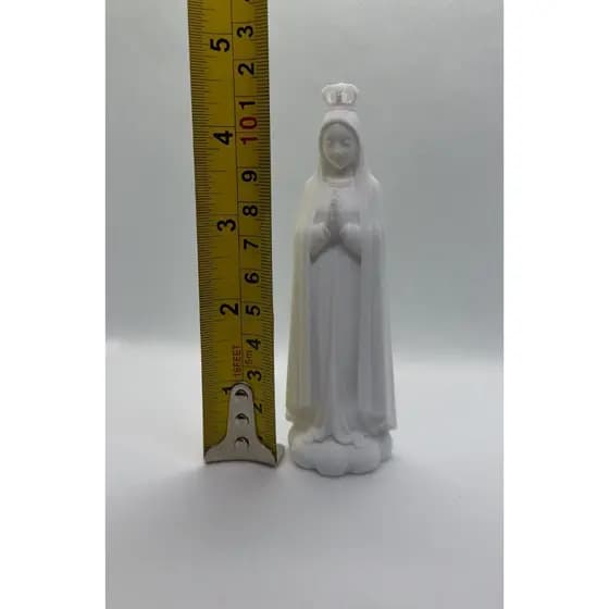 Nossa Senhora De Fatima 3D Mini Estátua Decorativa Branca Alta Qualidade Detalhada Imagem Religiosa Catolica Pequena Lin