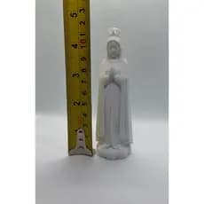 Nossa Senhora De Fatima 3D Mini Estátua Decorativa Branca Alta Qualidade Detalhada Imagem Religiosa Catolica Pequena Lin