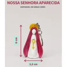 Kit Lembrancinha Religiosa Nossa Senhora Chaveiro para Batizado Primeira Comunhão Encontros e Acampamentos Religiosos