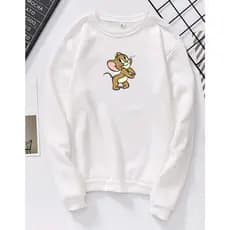 Moletom Feminino Jery Moletom Gola Careca Feminino Casaco Blusa Fofa Confortável Premium