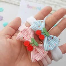 Laço cerejinha para bebês ideal para para festas ou batizado ou ensaio newborn
