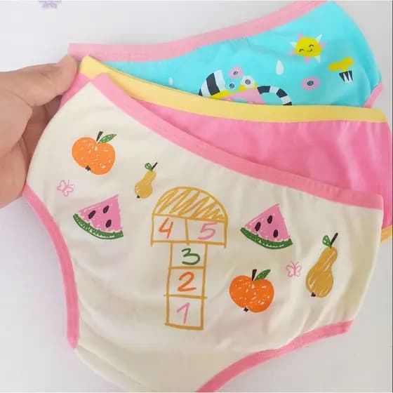Calcinhas infantil Menina Qualidade Premium super confortável com forro 100% Algodão