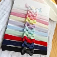 Kit 10 faixinhas para bebê menina - mini laços para saida maternidade ou ensaio newborn