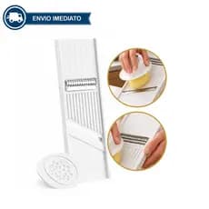 Ralador Cortador E Fatiador Multiuso Legumes Queijos E Frutas Dupla Face Keita Multiuso 24Cm