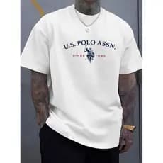 Camiseta Masculina ASSN Vintage 1886 Poliéster Esportiva Confortável Moderna Estilosa Verão Casual