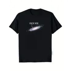Camiseta Masculina Astronomia Via Láctea You Are Here Espacial Confortável Moderna Estilosa Casual Exterior