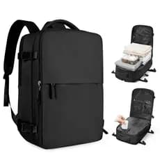 Mochila Viagem Sistema A Vácuo Mala De Bordo 45L Antifurto Impermeável P/ Notebook 15.6 + Bomba
