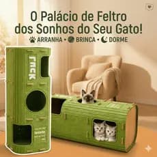 Torre Playground Arranhador Para Gatos Em Feltro Castelo Toca Esconderijo Protetor De Sofá