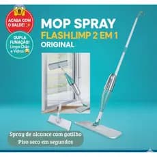 Mop Spray Esfregão com Reservatório – Limpeza Rápida, Refil Microfibra, Giratório 360º