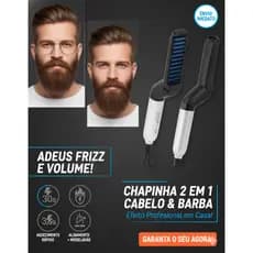 Chapinha barba Masculina 2 em 1 Alisador e  Modelador De Cabelo E Barba