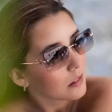 Moda sem moldura protetor solar óculos de sol influenciador óculos de sol de verão UV400
