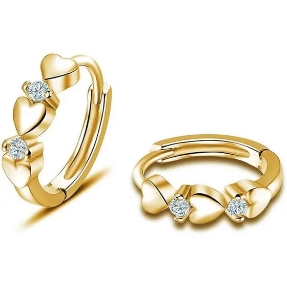Amor incrustado zircão brincos feminino temperamento elegante All-Match simples estilo legal brincos