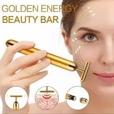 Dispositivo de Massagem Elétrica Massageador Facial Vibração Afina Rosto Bastão Mágico Anti-olheira