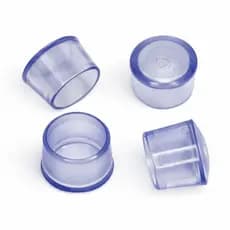Protetor de Ponta Mesa Cadeira e Moveis em Geral Ponteira 5/8" Externa PVC – Transparente – 4 unid
