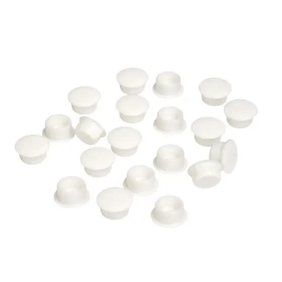 Tapa Furo de PVC de Encaixe - Tapa Furo 10mm Branco – 20 pçs