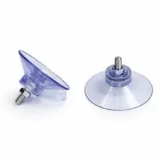 Ventosa de 40mm (4 cm) Em PVC Com Parafuso e Porca Embutidos – 02 unid