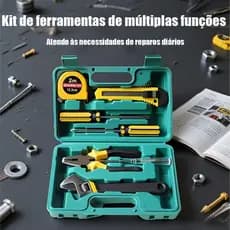 Kit de Ferramentas Domésticas Completo 8 Peças – Kit de Ferragem para Reparos Residenciais