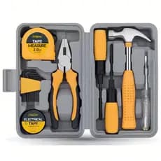 Kit de Ferramentas Manuais Compacto para Casa e Escritório, Conjunto Básico de Ferramentas DIY para Reparos Domésticos