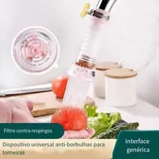 Kit 1/2 Chuveirinho para Torneira Cozinha – Retrátil Giratória 360° com Filtro De Água