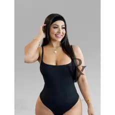 Body Feminino Alcinha Regata Decote Reto com Forro Suplex