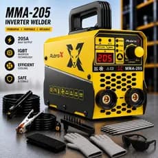 RubroX IGBT 220V 205A Máquina De Solda MMA/TIG Lift Inversora MMA TIG Lift Portátil