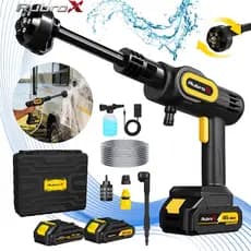 RubroX Lavadora Portátil 48V Alta Pressão com 2 Baterias Recarregáveis e Maleta Kit Completo Premium