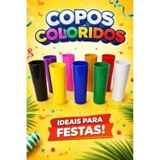 Copo Long Drink 350ml Acrílico kit com 5,10 e 15 e 20 unidades