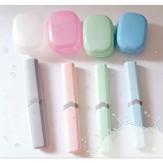 Kit Higiene Pessoal Porta Escova de Dentes + Saboneteira