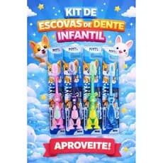 kits higiene infantil Escova de dente divertida kits com 2, 3 ou 4