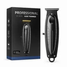 Maquina Acabamento Preta Trimmer Zero Gap Profissional Lamina T Pezinho Barbearia Sem Fio Usb