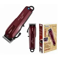 Maquina Cortar Cabelo Kemei KM-2600 Cordless Profissional Display LCD Fade Bivolt Recarregável