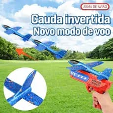 brinquedo lançador de avião aeromodelador planador colorido com transmissor com luzTamanho grande