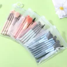 1-4 kits de 8 Pincéis de maquiagem variado com estojo de viagem
