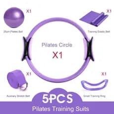 Kit5pcs Anel De Pilates, Exercícios, Ioga, Modelagem Corporal