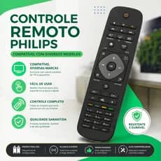 Controle TV Philips Universal Compatível LCD LED Smart TV