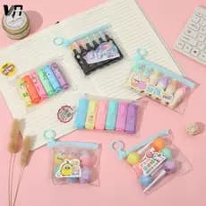 Kit 5/10/15/20/25 Pacotes Peças Mini Marcador De Texto / Kawaii Desenho Fofo Marca Texto