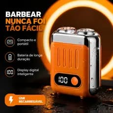 Aparador de Barba Elétrico Seguro Cabeça Dupla Leve Ideal para Viagem
