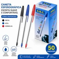 10/20/30/40/50 Pcs Canetas Esferográficas Ponta Média Simple Azul Preta Vermelha Escolar Escritório