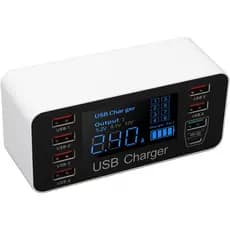 Carregador Usb Rápido Com Porta Qc3.0 40w Estação De Carrega