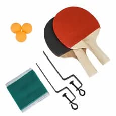 Kit Ping Pong Tenis De Mesa 2 Raquetes 3 Bolas Suporte Rede Esporte Completo