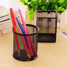 Organizador Porta Canetas Lápis Pincéis Maquiagem Aramado Metal Premium Redondo/Quadrado